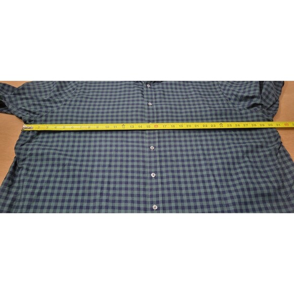 Brooks Brothers Checkered Button Down Shirt Size 3XL Mens Green & Blue - Picture 8 of 10